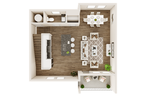 3bedroom 3.5 bathroom floor plan A at The Livano Kemah, Texas